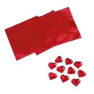 Papel Metalizado Rojo Para Envolver 10 cm 100 unds. Selva Negra