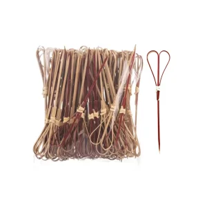 Pincho Corazón Color Bambú Selva Negra 12 cm 100 Unidades