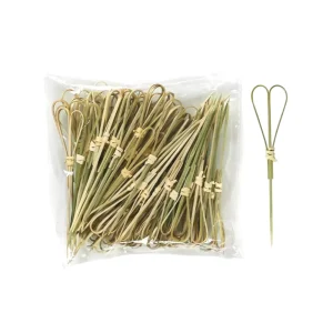 Pincho Corazón Natural Bambú 12 cm Selva Negra 100 Unidades