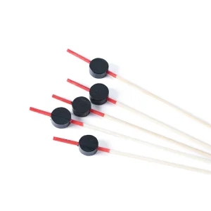 Pincho Bambú Perla Plana Negra 12 cm Selva Negra 100 Unidades