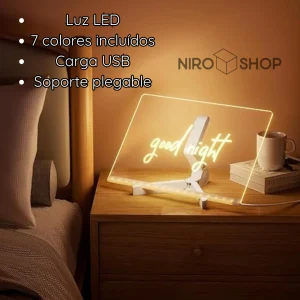 Tablero mágico LED + 7 marcadores a base de agua