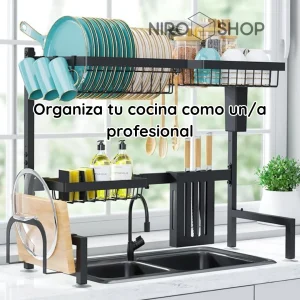 Escurridor de loza metálico 2 niveles