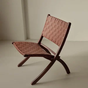 Sillón en Madera y Cuero Sintético Zyra