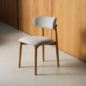 Silla de Comedor en Madera y Tapizada Dean