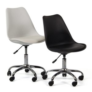 SILLA OFICINA POLIPROPILENO (Blanca, Negra y Gris claro)