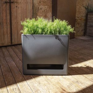 Jardinera alta rectangular con ruedas BROMELIA 78
