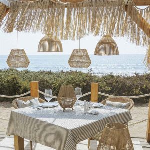 Guirnalda decorativa de flecos de rafia natural