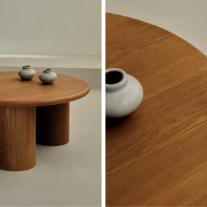 Mesa de Centro Redonda en Madera Aisha (80 cm)