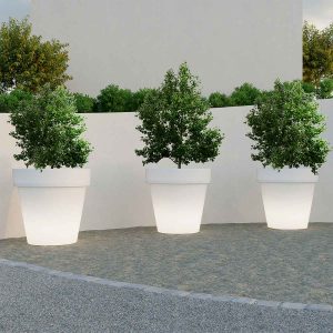 Macetero grande con luz MAGNOLIA 80CM