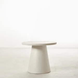 Mesa Auxiliar Redonda en Microcemento Eren (60 cm)