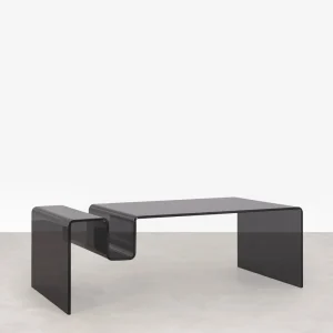 Mesa de Centro Rectangular de Cristal Templado Harbor (120x60 cm)