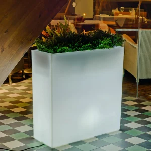 MACETERO RECTANGULAR JUNCO 80 LUZ