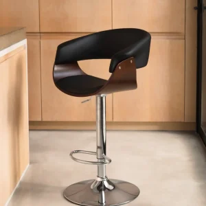 Taburete de Madera y Polipiel Regulable Beckett