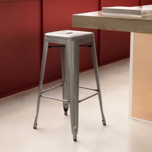 Taburete Alto de Metal Tolik - Polished Edition