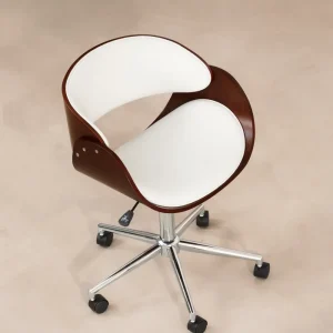 Silla de Escritorio de Polipiel y Madera Debbie