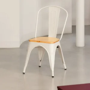 Silla de Comedor de Metal y Madera Tolik Wood