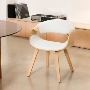 Silla de Comedor en Madera y Polipiel Binsa