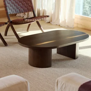 Mesa de Centro Ovalada en Madera Lily (120 cm)