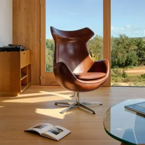 Sillón en Polipiel y Acero con Reposabrazos Monet