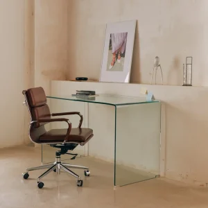Mesa Escritorio de Cristal Cheval 125 cm