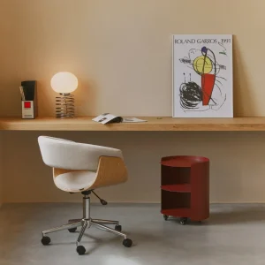 Silla de Escritorio de Polipiel y Madera Beckett