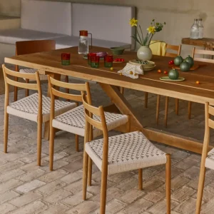 Silla de Comedor de Madera y Cuerda Trenzada Nona