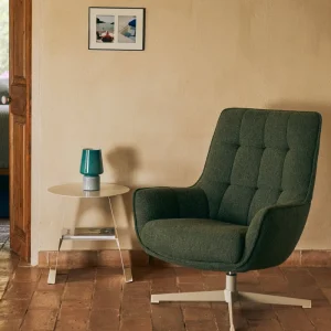 Sillón giratorio de tejido suave Alvar