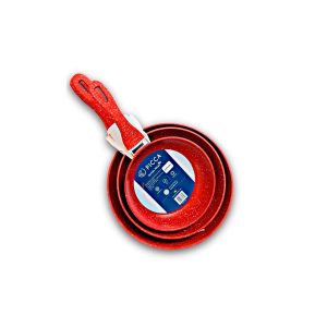 Juego de 3 sartenes Picca rojo