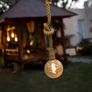 Lámpara colgante cuerda yute SIMON