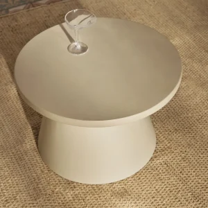 Mesa de Centro Redonda en Microcemento Hera (80 cm)