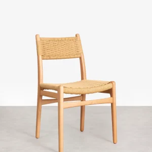 Silla de Comedor en Madera y Cuerda Trenzada Elowen