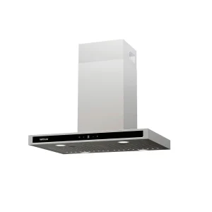 Campana Tetra isla 76cm Vetrux acero