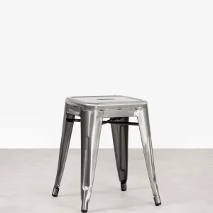 Taburete Bajo de Metal Tolik - Polished Edition