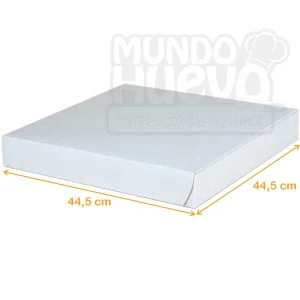 Caja de Cartón para Pizza 44,5 X 44,5 X 3 Blanca