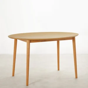 Mesa de comedor de madera ovalada Tina (130 cm)