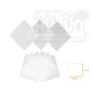 Papel Parafinado Blanco en Hoja 80 unds. 20 x 20 cm