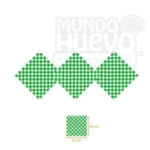 Parafinado En Hoja 100 Unds 20 X 20 CM Verde