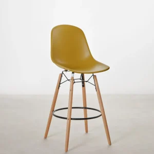 Taburete de Polipropileno y Madera Elon